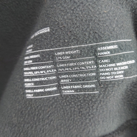 Ten Thousand Merino Midweight Tech Hoodie (Pullover) Black Size Small - Picture 10 of 12